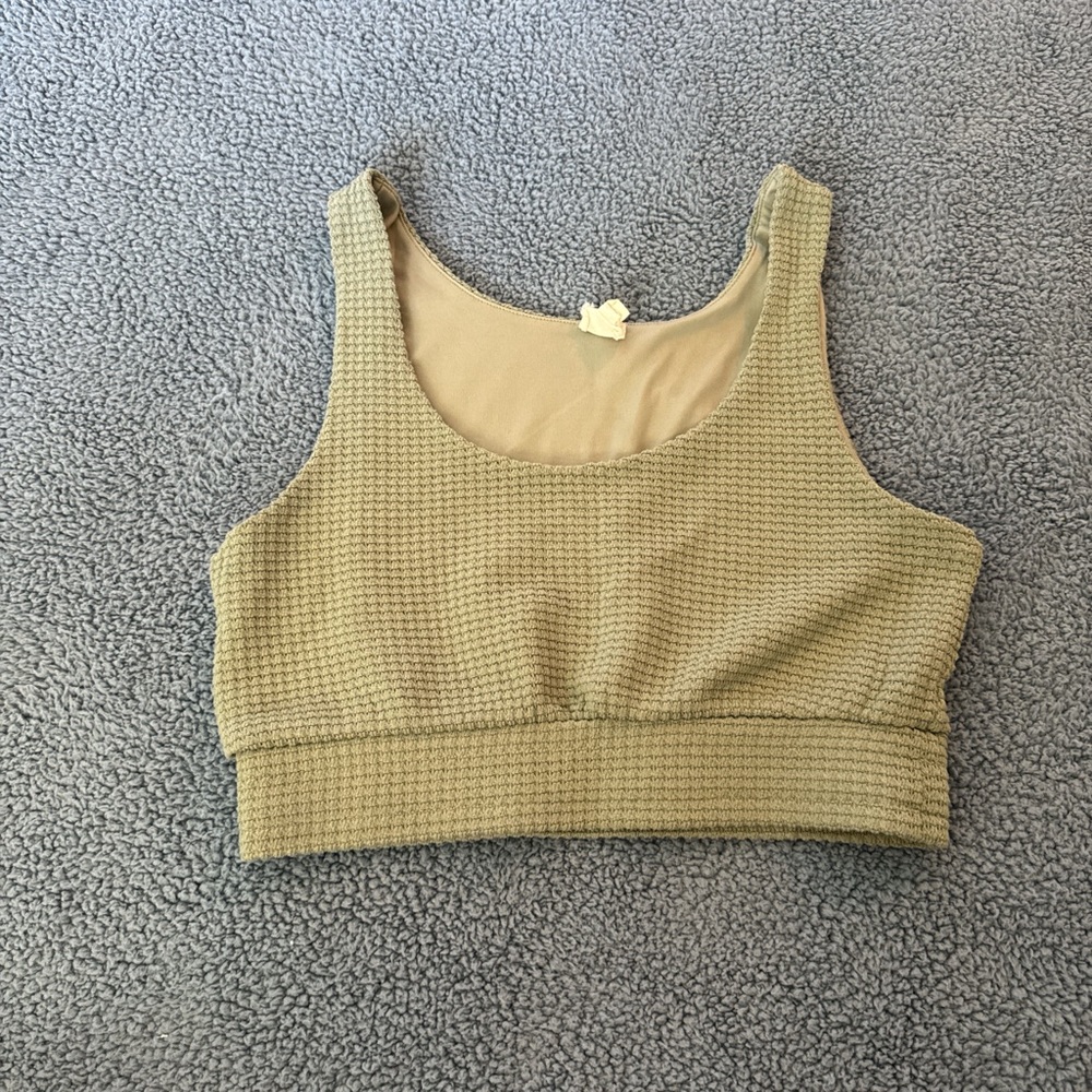 Surf Gypsy Olive Textured Tank Top